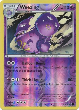 Weezing 28 124 Uncommon Reverse Holo XY Fates Collide Reverse Holo Singles Weezing 28 124 Uncommon Reverse Holo XY Fates Collide Reverse Holo Singles