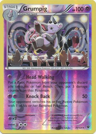 Grumpig 31 124 Rare Reverse Holo Grumpig 31 124 Rare Reverse Holo
