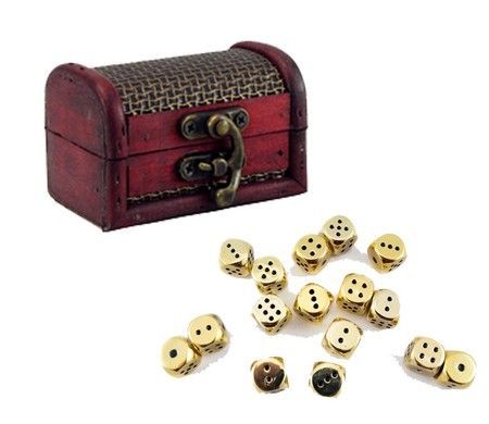 Turn One Radiant Gold Mini Treasure Chest Dice Set Turn One Radiant Gold Mini Treasure Chest Dice Set