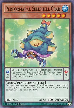 Performapal Sellshell Crab SHVI EN002 Common 1st Edition Shining Victories 1st Edition Singles Performapal Sellshell Crab SHVI EN002 Common 1st Edition Shining Victories 1st Edition Singles