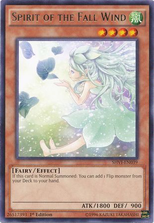 Spirit of the Fall Wind SHVI EN039 Rare 1st Edition Spirit of the Fall Wind SHVI EN039 Rare 1st Edition