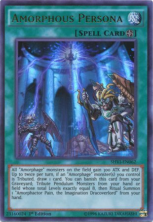 Amorphous Persona SHVI EN062 Ultra Rare 1st Edition Amorphous Persona SHVI EN062 Ultra Rare 1st Edition