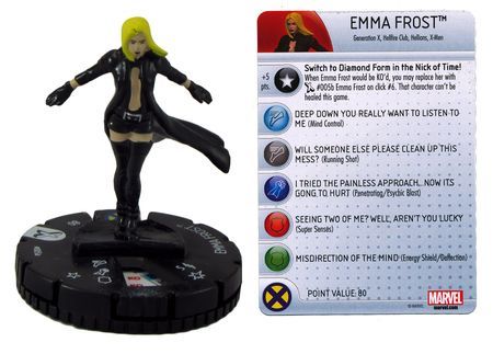 059a Marvel X-Men Xavier's School HeroClix Miniature Super Rare Emma Frost 