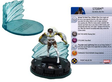 Heroclix Uncanny X-Men set Storm #045 Rare figure w/card!