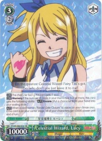 Celestial Wizard Lucy FT EN S02 030 Double Rare RR Weiss Schwarz Fairy Tail Ver E Booster Set Celestial Wizard Lucy FT EN S02 030 Double Rare RR Weiss Schwarz Fairy Tail Ver E Booster Set