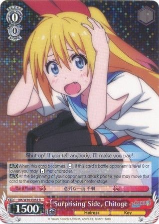 Surprising Side Chitoge NK W30 E053 Rare R Weiss Schwarz Nisekoi False Love Booster Set Surprising Side Chitoge NK W30 E053 Rare R Weiss Schwarz Nisekoi False Love Booster Set