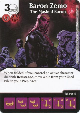 Baron Zemo The Masked Baron 34 142 Common Baron Zemo The Masked Baron 34 142 Common