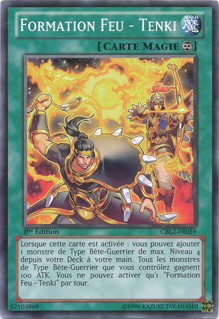 Formation Feu Tenki CBLZ FR059 Common 1st Edition French Yugioh Cards Formation Feu Tenki CBLZ FR059 Common 1st Edition French Yugioh Cards