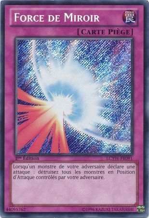 Force de Miroir LCYW FR091 Secret Rare 1st Edition French Yugioh Cards Force de Miroir LCYW FR091 Secret Rare 1st Edition French Yugioh Cards