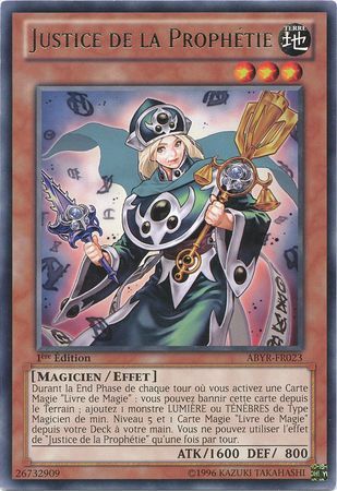 Justice de la Prophetie ABYR FR023 Rare 1st Edition French Yugioh Cards Justice de la Prophetie ABYR FR023 Rare 1st Edition French Yugioh Cards