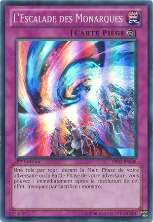 L Escalade des Monarques PRIO FR089 Super Rare 1st Edition French Yugioh Cards L Escalade des Monarques PRIO FR089 Super Rare 1st Edition French Yugioh Cards