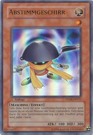 Abstimmgeschirr DP08 DE011 Ultra Rare 1st Edition German Yugioh Cards Abstimmgeschirr DP08 DE011 Ultra Rare 1st Edition German Yugioh Cards