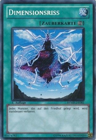 Dimensionsriss RYMP DE081 Secret Rare 1st Edition German Yugioh Cards Dimensionsriss RYMP DE081 Secret Rare 1st Edition German Yugioh Cards