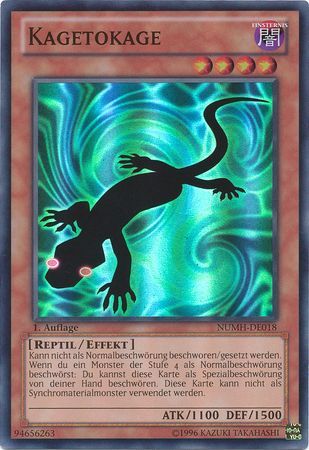 Kagetokage NUMH DE018 Super Rare 1st Edition German Yugioh Cards Kagetokage NUMH DE018 Super Rare 1st Edition German Yugioh Cards