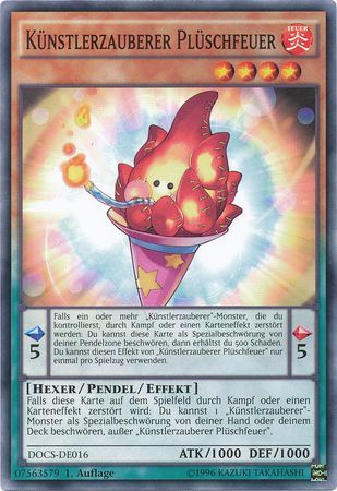 Kunstlerzauberer Pluschefeur DOCS DE016 Common 1st Edition German Yugioh Cards Kunstlerzauberer Pluschefeur DOCS DE016 Common 1st Edition German Yugioh Cards