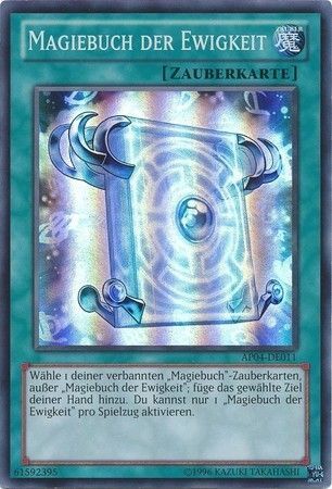 Magiebuch der Ewigkeit AP04 DE011 Super Rare German Yugioh Cards Magiebuch der Ewigkeit AP04 DE011 Super Rare German Yugioh Cards