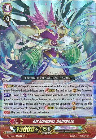 Air Element Sebreeze G FC03 049EN Double Rare RR Air Element Sebreeze G FC03 049EN Double Rare RR