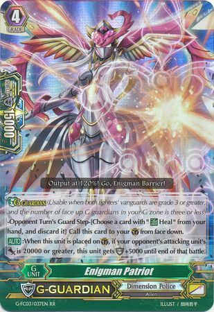 Enigman Patriot G FC03 037EN Double Rare RR Cardfight Vanguard Fighter s Collection 2016 Singles Enigman Patriot G FC03 037EN Double Rare RR Cardfight Vanguard Fighter s Collection 2016 Singles