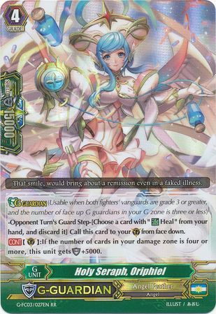 Holy Seraph Oriphiel G FC03 027EN Double Rare RR Cardfight Vanguard Fighter s Collection 2016 Singles Holy Seraph Oriphiel G FC03 027EN Double Rare RR Cardfight Vanguard Fighter s Collection 2016 Singles