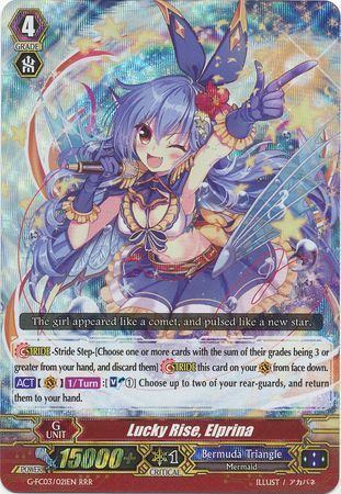 Lucky Rise Elprina G FC03 021EN Triple Rare RRR Cardfight Vanguard Fighter s Collection 2016 Singles Lucky Rise Elprina G FC03 021EN Triple Rare RRR Cardfight Vanguard Fighter s Collection 2016 Singles