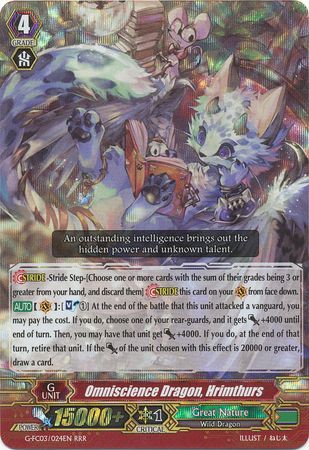 Omniscience Dragon Hrimthurs G FC03 024EN Triple Rare RRR Omniscience Dragon Hrimthurs G FC03 024EN Triple Rare RRR