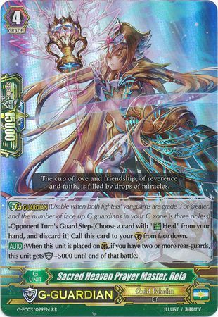 Sacred Heaven Prayer Master Reia G FC03 029EN Double Rare RR Sacred Heaven Prayer Master Reia G FC03 029EN Double Rare RR