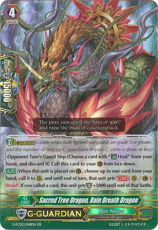 Sacred Tree Dragon Rain Breath Dragon G FC03 048EN Double Rare RR Sacred Tree Dragon Rain Breath Dragon G FC03 048EN Double Rare RR