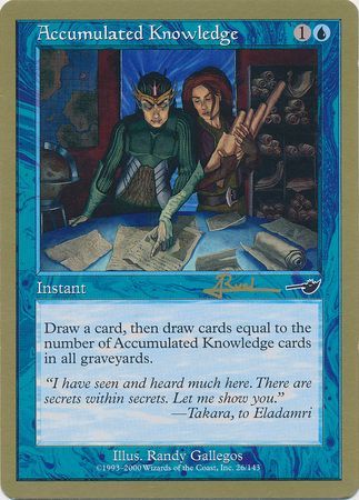 Accumulated Knowledge Toronto 2001 Magic The Gathering World Championships 2001 Singles Accumulated Knowledge Toronto 2001 Magic The Gathering World Championships 2001 Singles