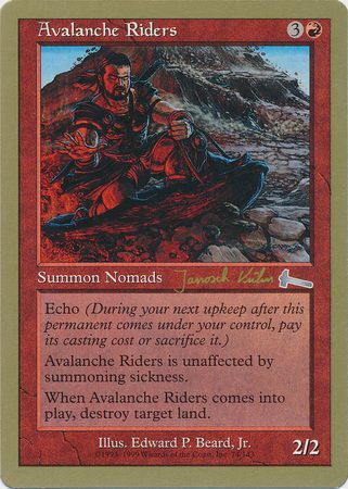 Avalanche Riders Brussels 2000 Magic The Gathering World Championships 2000 Singles Avalanche Riders Brussels 2000 Magic The Gathering World Championships 2000 Singles