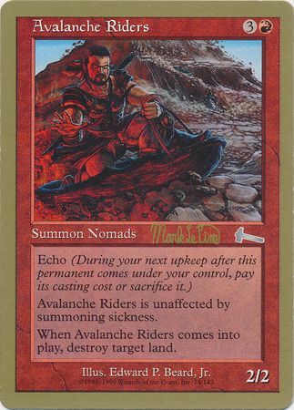 Avalanche Riders Tokyo August 1999 Magic The Gathering World Championships 1999 Singles Avalanche Riders Tokyo August 1999 Magic The Gathering World Championships 1999 Singles