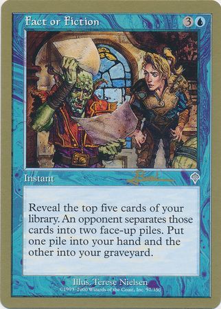 Fact or Fiction Toronto 2001 Magic The Gathering World Championships 2001 Singles Fact or Fiction Toronto 2001 Magic The Gathering World Championships 2001 Singles