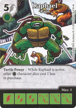 Raphael Raph 36 58 Teenage Mutant Ninja Turtles Dice Masters Singles Raphael Raph 36 58 Teenage Mutant Ninja Turtles Dice Masters Singles