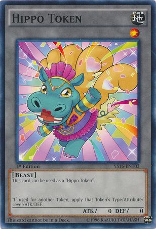 Hippo Token Blue YS16 ENT03 Common 1st Edition Hippo Token Blue YS16 ENT03 Common 1st Edition