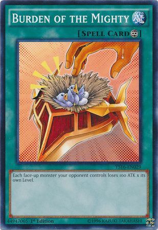 Burden of the Mighty YS16 EN029 Common 1st Edition Starter Deck Yuya 1st Edition Singles Burden of the Mighty YS16 EN029 Common 1st Edition Starter Deck Yuya 1st Edition Singles