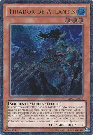 Ultimate Rare Tirador de Atlantis AP03 SP001 Spanish Yugioh Cards Ultimate Rare Tirador de Atlantis AP03 SP001 Spanish Yugioh Cards