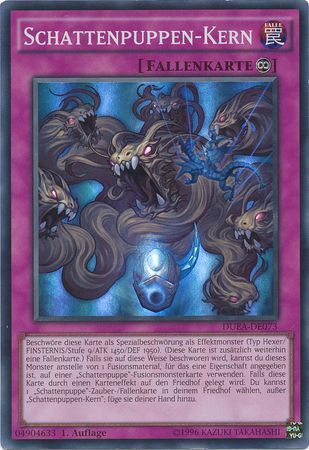 Schattenpuppen Kern DUEA DE073 Super Rare 1st Edition German Yugioh Cards Schattenpuppen Kern DUEA DE073 Super Rare 1st Edition German Yugioh Cards