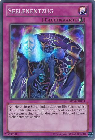 Seelenentzug AP04 DE013 Super Rare German Yugioh Cards Seelenentzug AP04 DE013 Super Rare German Yugioh Cards