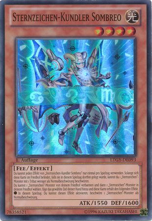 Sternzeichen Kundler Sombreo LTGY DE093 Super Rare 1st Edition German Yugioh Cards Sternzeichen Kundler Sombreo LTGY DE093 Super Rare 1st Edition German Yugioh Cards