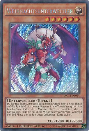 Weihnachtsunterweltler AC14 DE024 Secret Rare 1st Edition Weihnachtsunterweltler AC14 DE024 Secret Rare 1st Edition