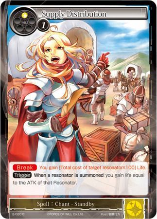 Supply Distribution 2 020 Common Force of Will War of Valhalla Supply Distribution 2 020 Common Force of Will War of Valhalla