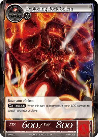 Exploding Rock Golem 2 028 Common Force of Will War of Valhalla Exploding Rock Golem 2 028 Common Force of Will War of Valhalla