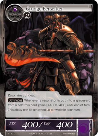 Grudge Berserker 2 130 Common Force of Will War of Valhalla Grudge Berserker 2 130 Common Force of Will War of Valhalla
