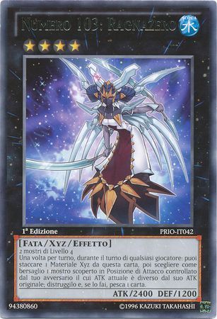 Numero 103 Ragnazero PRIO IT042 Rare 1st Edition Italian Yugioh Cards Numero 103 Ragnazero PRIO IT042 Rare 1st Edition Italian Yugioh Cards
