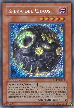Sfera del Chaos RGBT IT093 Secret Rare 1st Edition Sfera del Chaos RGBT IT093 Secret Rare 1st Edition