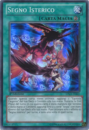 Segno Isterico LTGY IT065 Super Rare 1st Edition Italian Yugioh Cards Segno Isterico LTGY IT065 Super Rare 1st Edition Italian Yugioh Cards