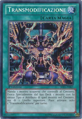 Transmodificazione JOTL IT067 Secret Rare 1st Edition Italian Yugioh Cards Transmodificazione JOTL IT067 Secret Rare 1st Edition Italian Yugioh Cards
