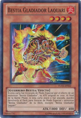 Bestia Gladiador Laquari TU05 SP002 Super Rare Spanish Yugioh Cards Bestia Gladiador Laquari TU05 SP002 Super Rare Spanish Yugioh Cards