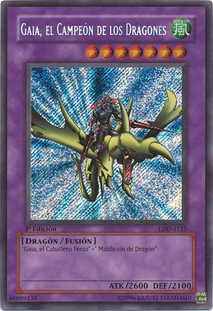 Gaia el Campeon de los Dragones LDD S125 Secret Ultra Rare 1st Edition Spanish Yugioh Cards Gaia el Campeon de los Dragones LDD S125 Secret Ultra Rare 1st Edition Spanish Yugioh Cards