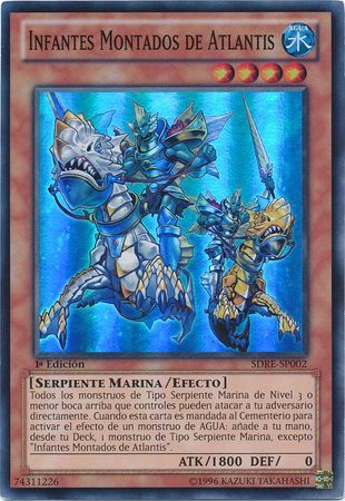 Infantes Montados de Atlantis SDRE SP002 Super Rare 1st Edition Spanish Yugioh Cards Infantes Montados de Atlantis SDRE SP002 Super Rare 1st Edition Spanish Yugioh Cards
