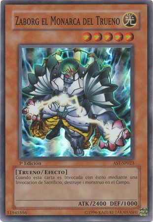Zaborg el Monarca del Trueno AST SP023 Super Rare 1st Edition Spanish Yugioh Cards Zaborg el Monarca del Trueno AST SP023 Super Rare 1st Edition Spanish Yugioh Cards